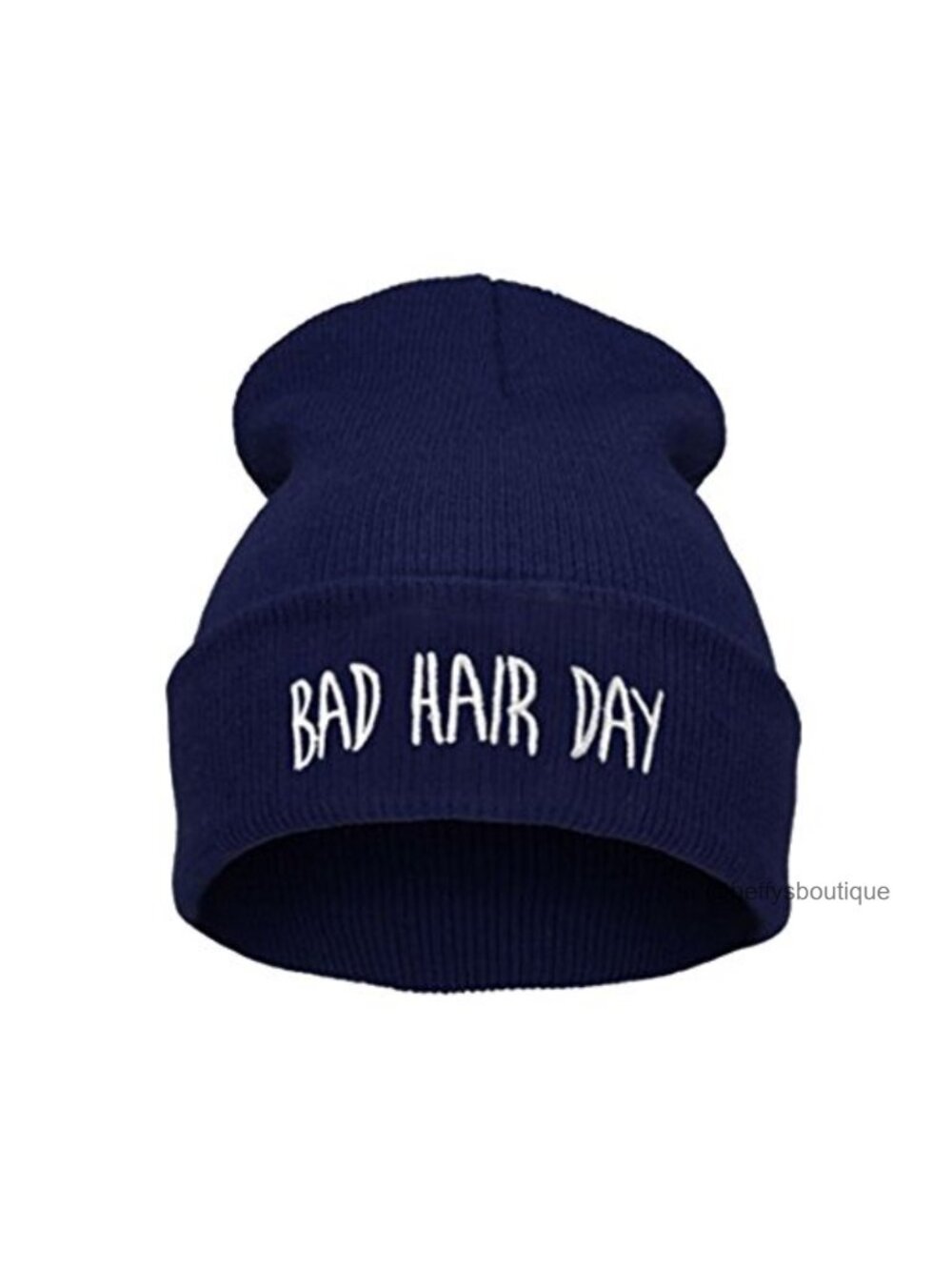 Bad Hair Day Embroidered Knit Beanie Slouch Skull Cap Winter